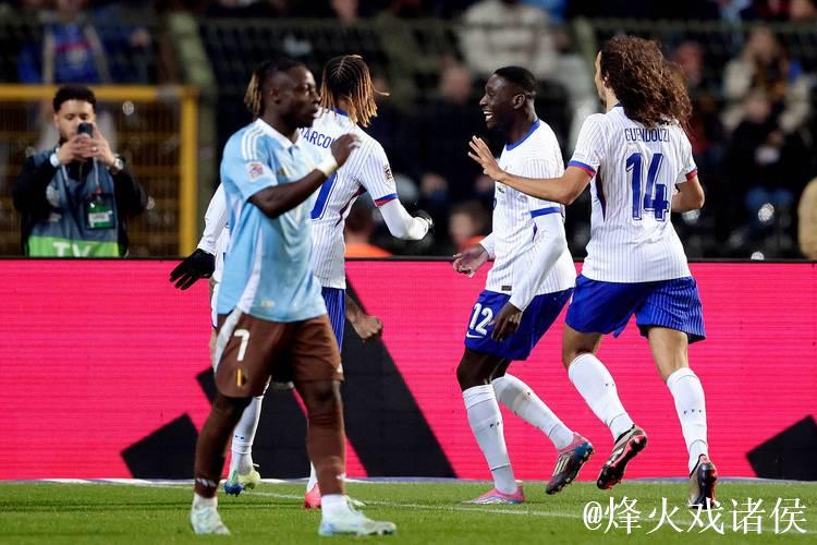 欧国联-穆阿尼双响琼阿梅尼红牌 法国2-1比利时 欧国联-穆阿尼双响琼阿梅尼红牌 法国2-1比利时